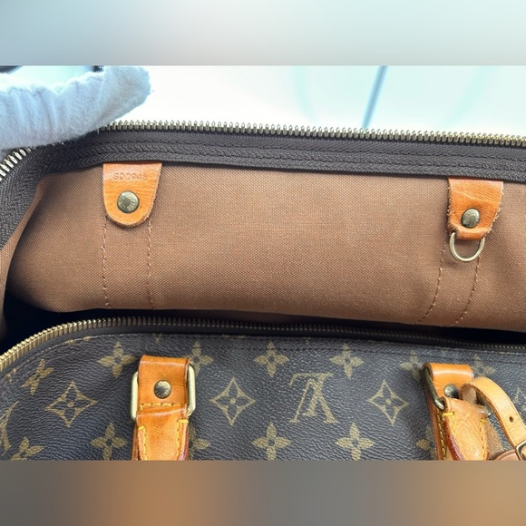 Louis Vuitton Keepall Bandolier 60 Monogram Canvas Travel Bag SD0946 Vintage - Picture 11 of 16
